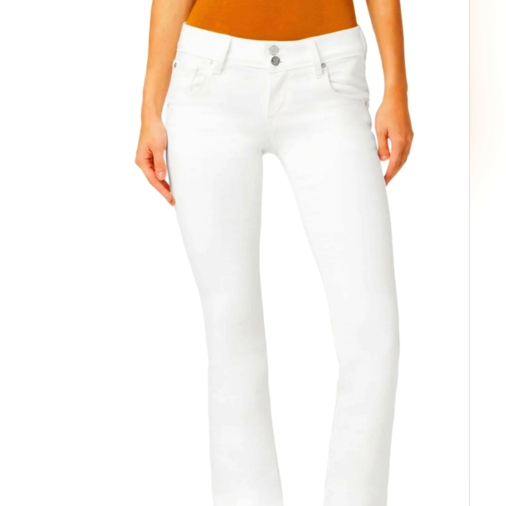 Hudson Mid-Rise Baby Boot Jeans sz 24 White